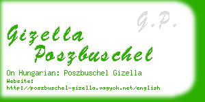 gizella poszbuschel business card